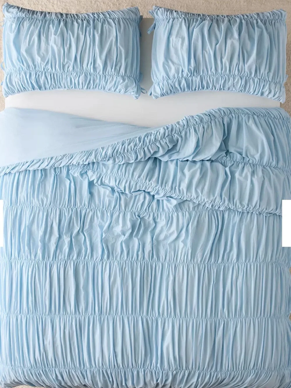 Melody Ruched Core Duvet Cover- Full/Queens
